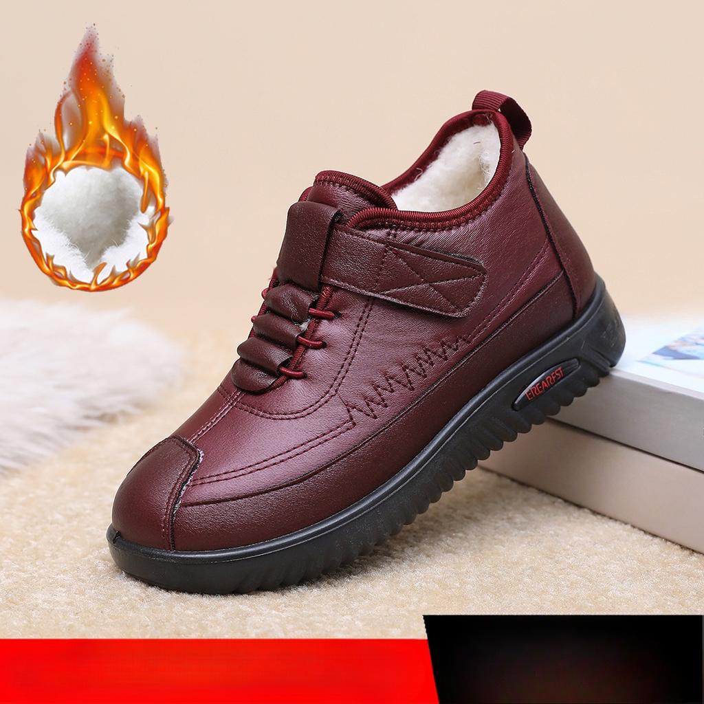 Cotton Shoes with Fleece, Thickened Warmth, Snow Boots and Anti-slip Cotton Boots