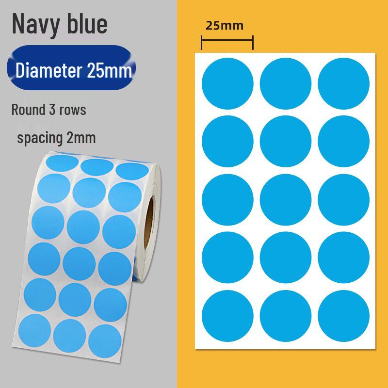 Colorful Self-Adhesive Round Dot Stickers - Writable Small Paper Labels