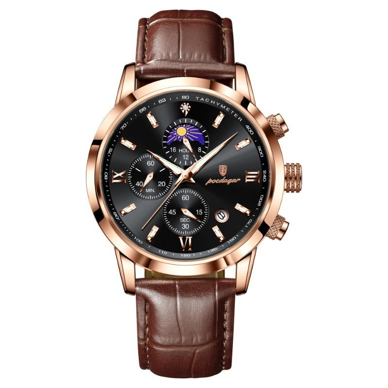New Top Brand Men's Watch Multi-function Chronograph Quartz Waterproof Luminous Watch