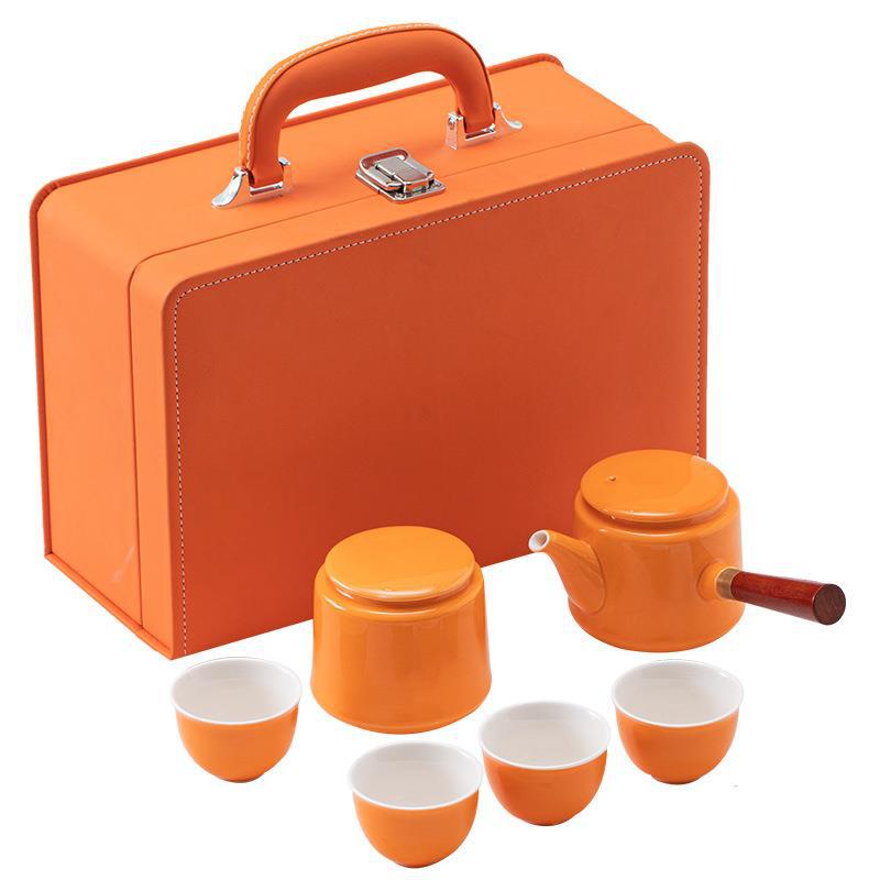 Portable Kung Fu Travel Set One Pot Four Cups Tea Canister Business Gift Souvenir