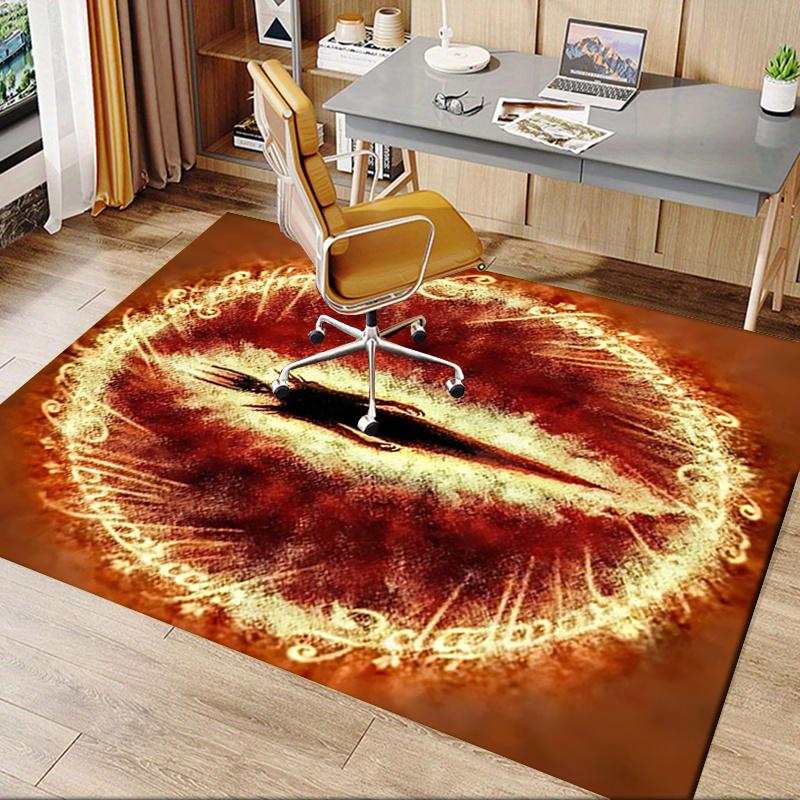 Eyes of Sauron,Dark Entity Polyester Office Carpet Chair Mats, Home Decor Dormitory Floor Protector with Anti-Skid Backing, Large Area Cover