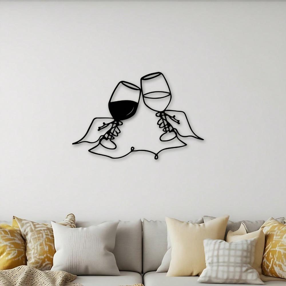 Handmade Metal Wall Art Wine Theme Iron Sculpture Grape Design Home Decor Gift