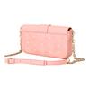 New MCM Mode Travia Coated Canvas With Calfskin Trim Handheld Crossbody Bag, Shoulder Bag Regular Women's Pink MWSCALD03QZ001