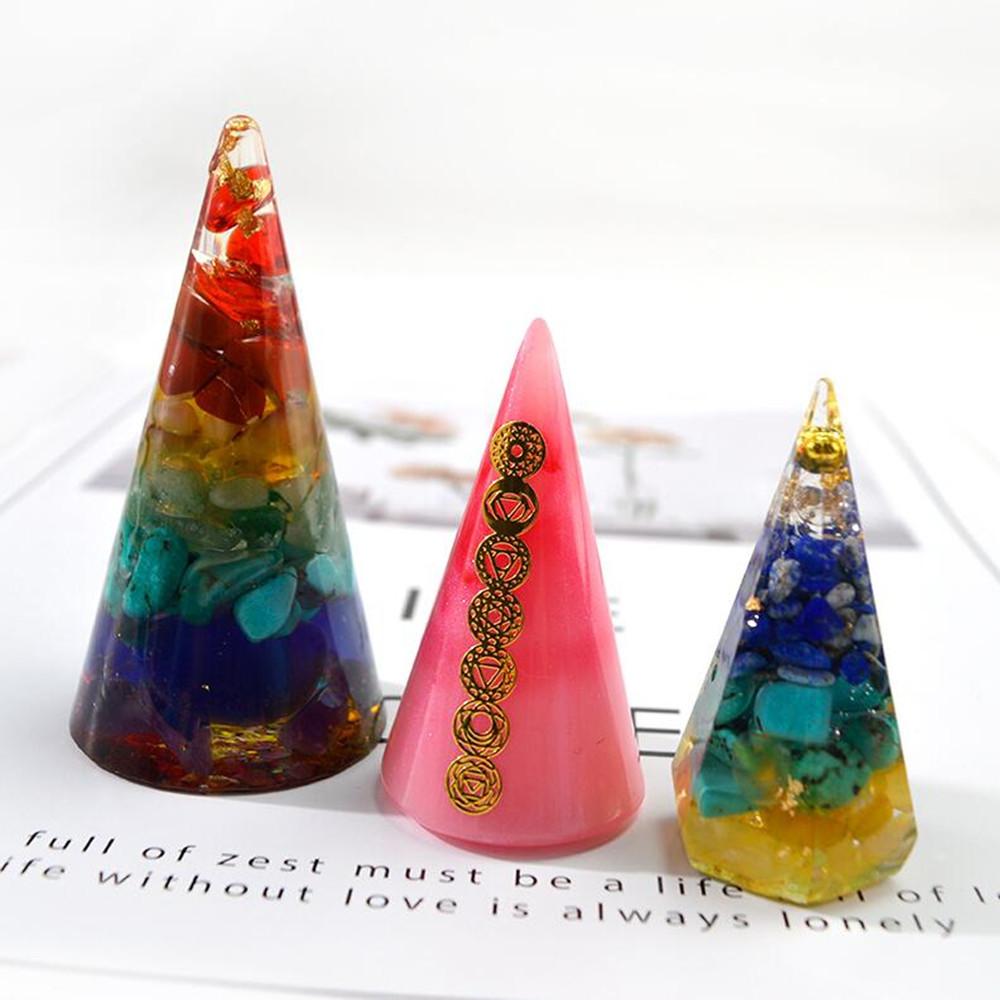 Diamond Shape Handmade Candle Mold Cone Clear Silicone Candle Mold Scented Candle Mould For Diy Making Handmade UV Epoxy Crystal