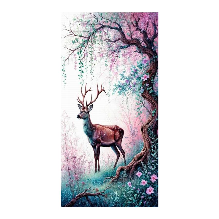 

Forest Deer Large Size Diy Diamond Art for Adults Painting New Collection Animals Full Drill Rhinestone Embroidery Mosaic Cross Stitch Kits Round drill 30x60cm