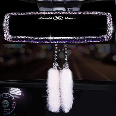 Diamant Auto Rückspiegel Strass Kristall Auto Innen Rückansicht Dekoration Auto Zubehör Für für Mädchen Damen Frauen
