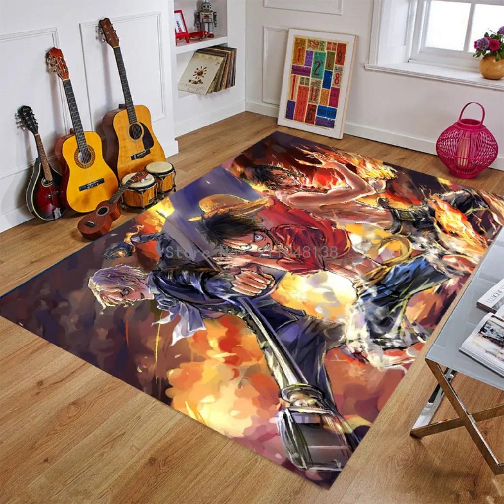 2026 Anime One Piece Japan Cartoon Teppich Teppich Für Wohnzimmer Schlafzimmer Sofa Fußmatte Dekoration Kinder Spielen Rutschfester Boden