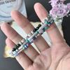 Handcrafted Natural Stone Bead Bracelet Multicolored Healing Crystal Adjustable Elastic Cord Energy-infused Fashion Accessories