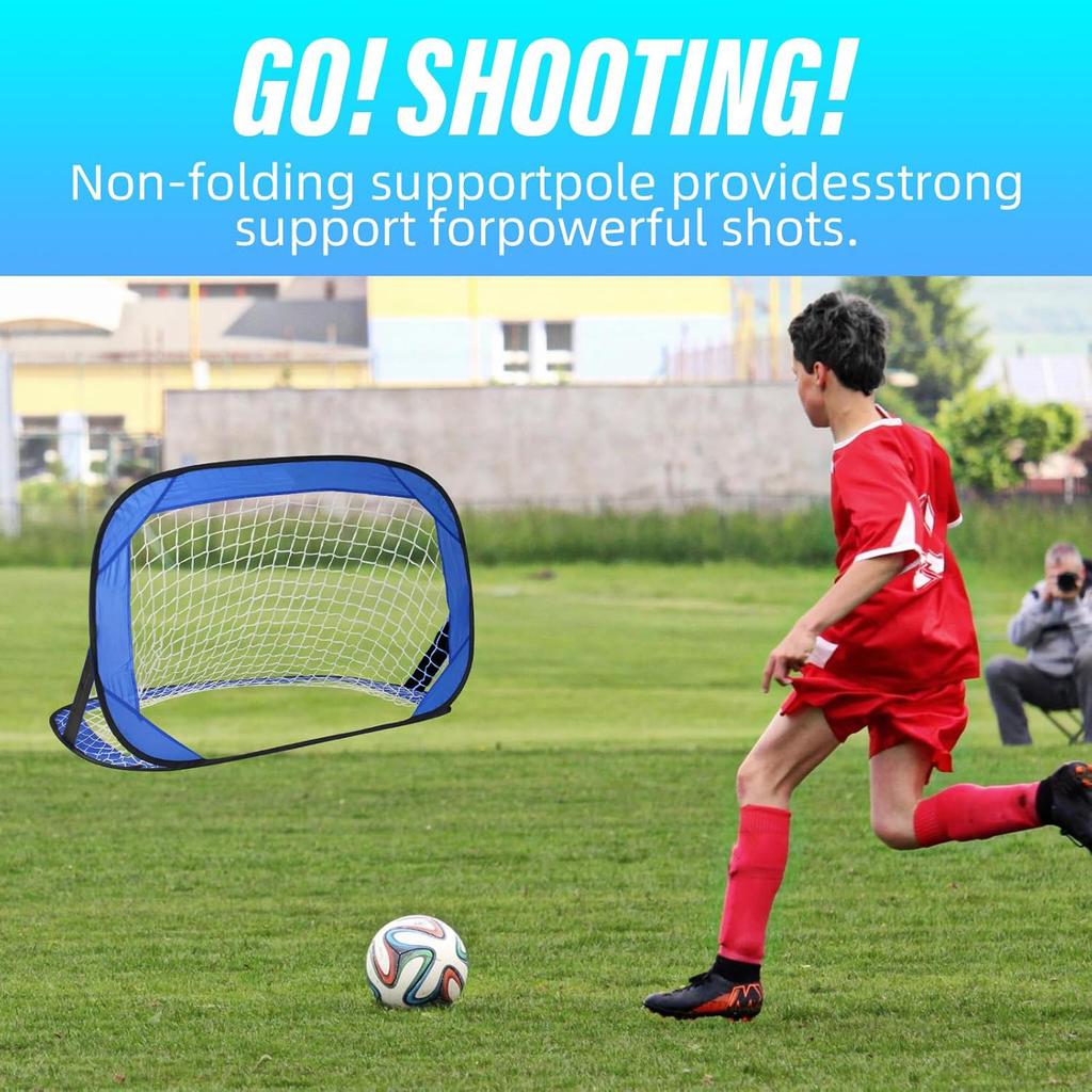 Portable Soccer Goal, Collapsible Pop-Up Training Net, Soccer Goal for Backyard and Indoor/Outdoor Use, Carrying Bag Included