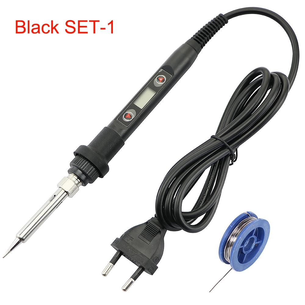 Adjustable Temperature Solder Iron 80W 220V / 110V LCD Electric Soldering Iron Welding Repair Tools