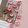 9pcs Colorful Heart-shaped Resin Refrigerator Magnets Kitchen and Office Whiteboard Message Home Decoration