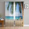 Window Openings Rocks Seaside Views White Tulle Curtains For Living Room Bedroom Space Space Children Room Kitchen Area Window Decor Sheer Voile