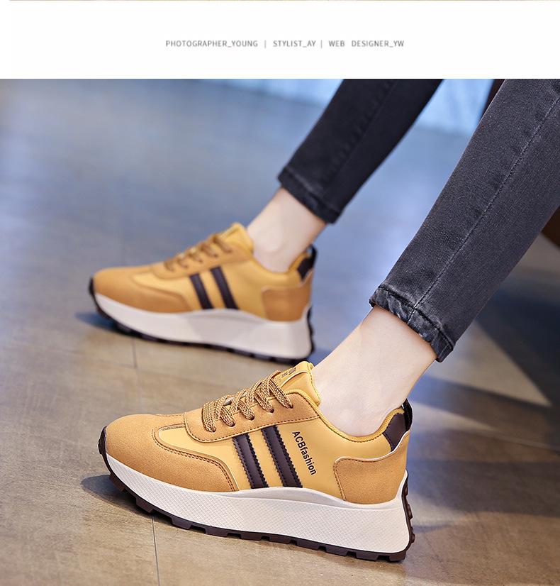 Heel height 5.5 cm Autumn Forrest Gump shoes Trendy versatile casual shoes Platform sneakers