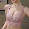 Lace Gathering Bra Women's Adjustable Bra Without Underwire Top Support Anti-sagging Breast Retraction Large-sized Underwear