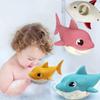 1Pc Summer   Cartoon Shark Baby Water Play Toy With Wind Up Chain, Outdoor Beach Toy, Shower Toy, Bath Toy