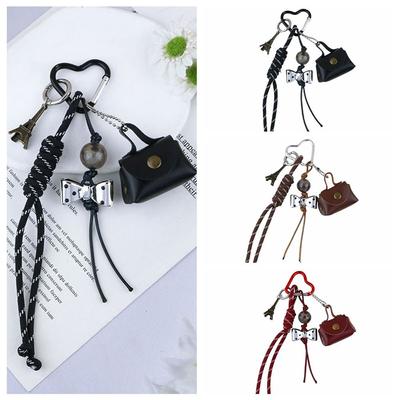 Braid Bow Bag Pendant Bag Accessories Weave Nylon Rope Fashion Braid Rope Keychain  Girl