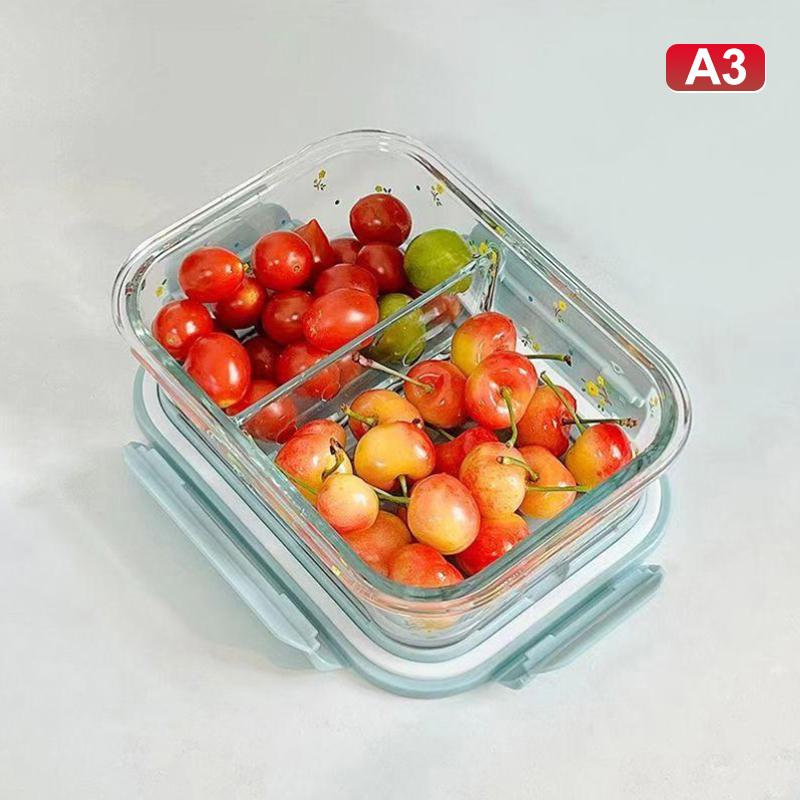Kawayi Glass Fresh-Keeping Box Heat-Resistant Microwave Oven Bento Fridge Special Sealed Bowl Food Storage Containers