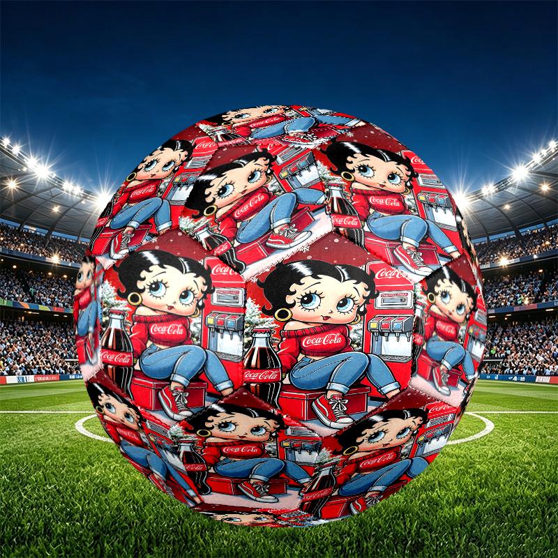Sexy Doll Print Size 5 Soccer Ball, PU Wear Resistant Football for Match Training and Daily Practice, Birthday Gift for Soccer Fans