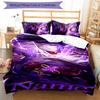 3pcs Custom Name Genshin Impact Balzebub Bedding Set Duvet Cover Closure Includes 1 Duvet Cover & 2 Pillowcases for All Seasons Bedroom Decor
