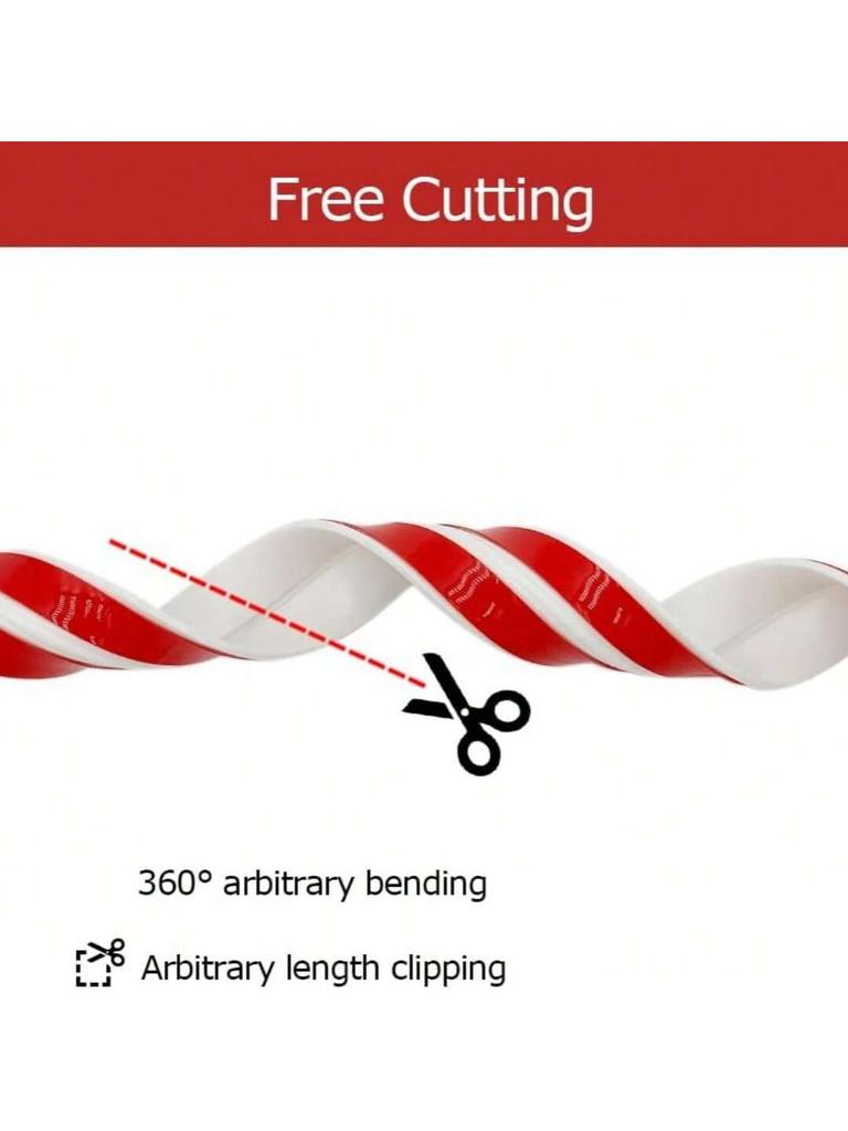 1 pezzo 4cmx2m Striscia Decorativa da Parete Peel and Stick, Striscia Angolare Flessibile, Protezione Angoli Interni ed Esterni per Bordi Murali