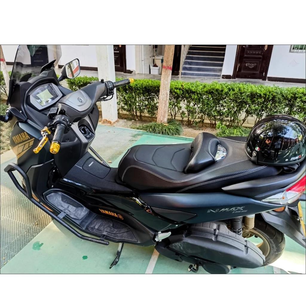 Yamaha NMAX155 N-MAX155 2020-2024 Motorcycle Seat, Single BucketSemi-Bucket, Carbon Black, Custom Seat, Lowered, Stepped Seat, Factory Style, with