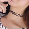 4pc  Punk Stretch Tattoo Choker Women Vintage Elastic Black Tattoo Necklace Jewelry Wedding Party Girls Gift