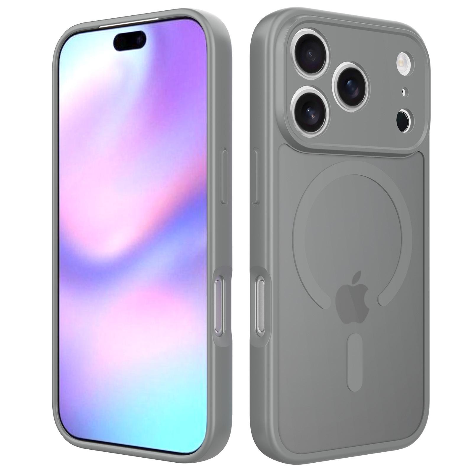 

For Apple 17pro Mobile Phone Case with Frosted Magnetic Holes and Anti-fall for IPhone16/15 Mobile Phone Case For iPhone14Plus