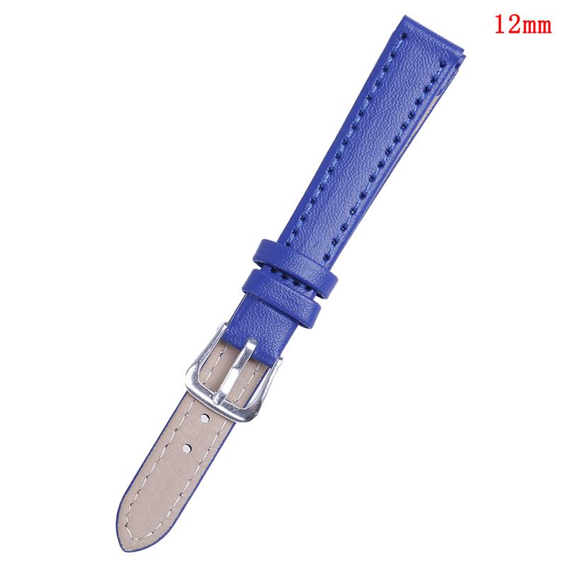 12Mm Plain Weave Pu Leather Strap Watchband  Candy Colors Watch Straps
