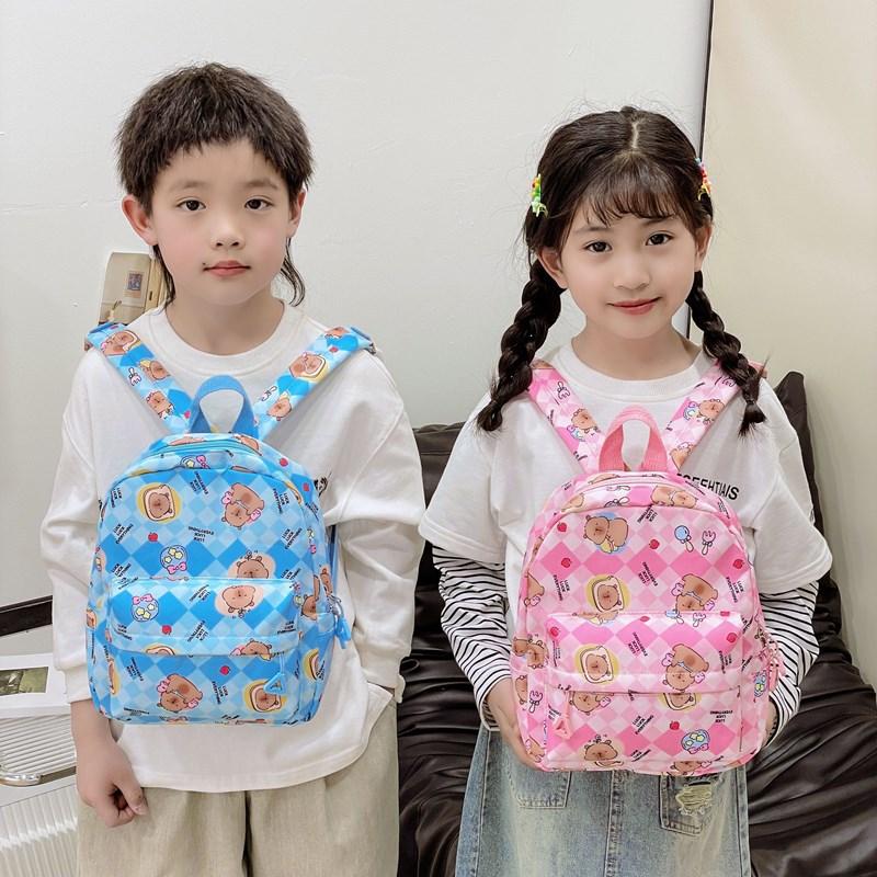 Schultasche 2025 neue Schultasche Kapibara Jungen und Mädchen süßer Cartoon-Rucksack