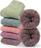 5 Pairs Boot Socks for Women Winter Solid Thick Warm Socks Cozy Crew Socks Christmas Gifts GZW