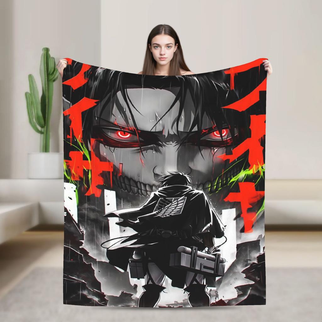 Attacks On Titans Anime Blanket Quality Soft  Throw Blanket Winter Camping Bedroom Funny Bedspread