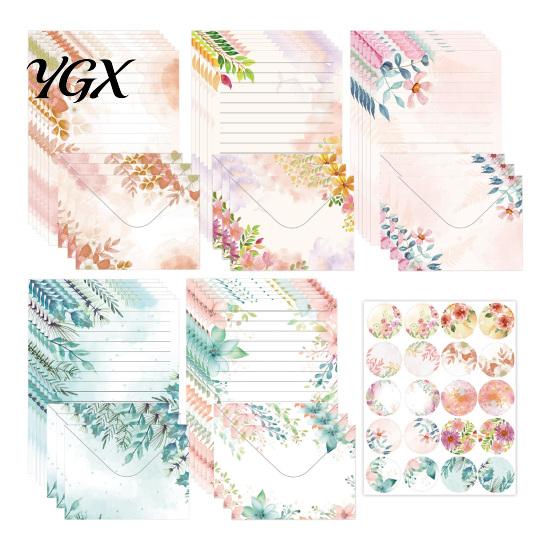 Stationery Writing Paper Set Watercolor Letterhead Set, Envelopes Letter And Stickers Artistic Supplies Kit, Handwritten Correspondence Birthday