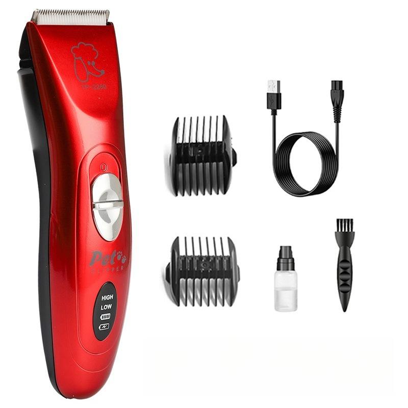 

Pet Dog Hair Cutting Machine Professional Puppy Dogs Hair Clipper Portable Cats Dog Hairstyles Trimmer Pets Grooming Equipment червоний