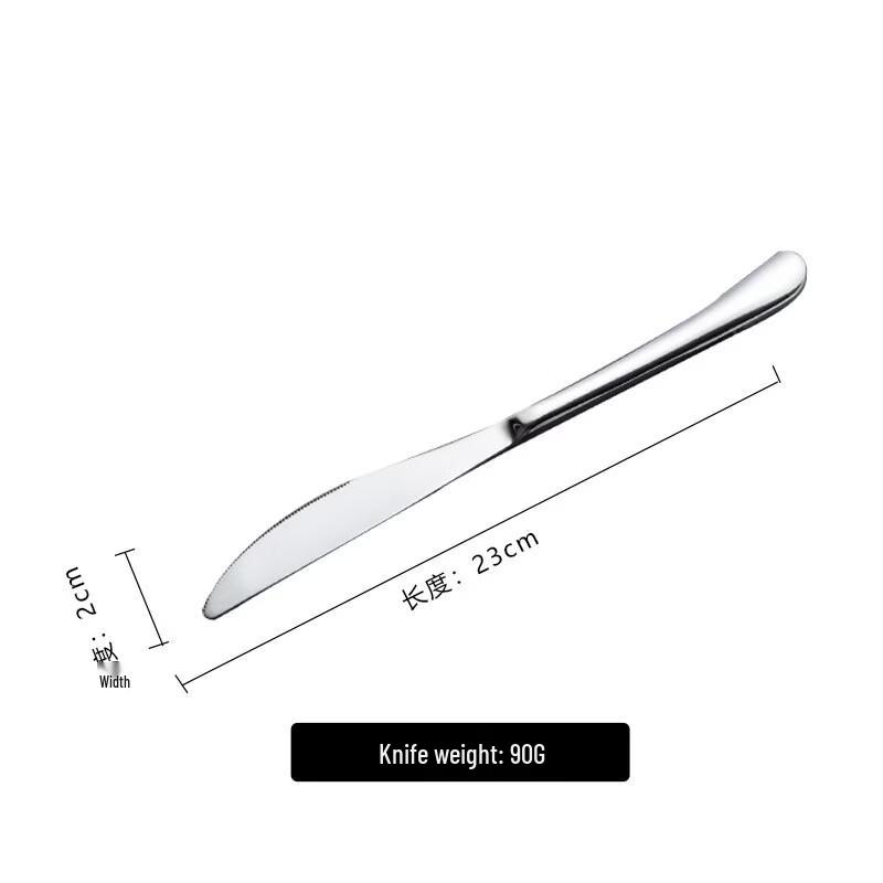 ZISIZ European Style 304 Stainless Steel 3-Piece Steak Cutlery Set