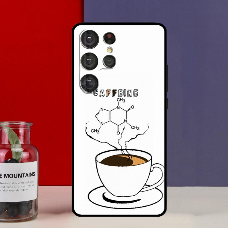 Wissenschaft Chemie Koffein Hülle Case Für Samsung Galaxy S25 Ultra S9 S10 S20 S21 S22 Plus S23 FE S24 Ultra Handyhülle