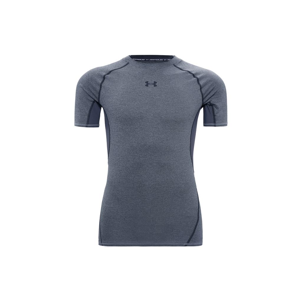 Under Armour Slim Fit Comfortable Sports Short Sleeve Gym Shirt Men Gray 1257468-090