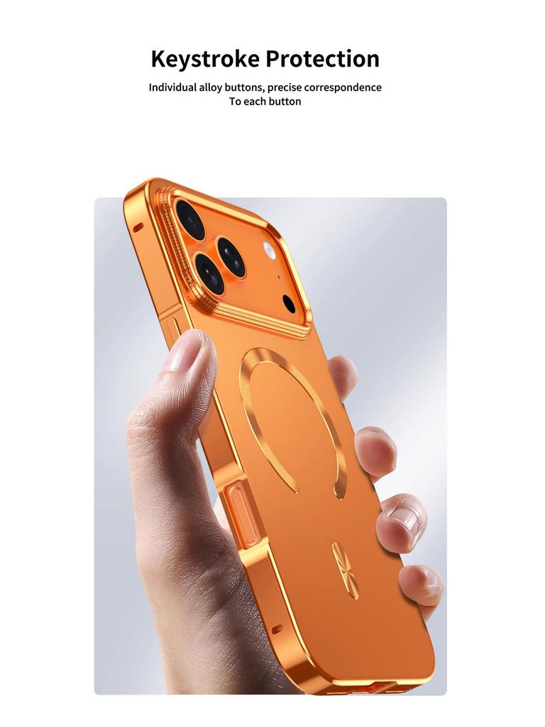 Apple iPhone 17 Pro Max Magnetic Buckle Case - Anti-fall Metal Shield for iPhone 16 Pro