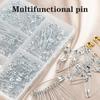 300/460Pcs Heavy Duty Alloy Safety Pins With Storage Box For Sewing Craft Hemming Dressmaking Clothing Accessories