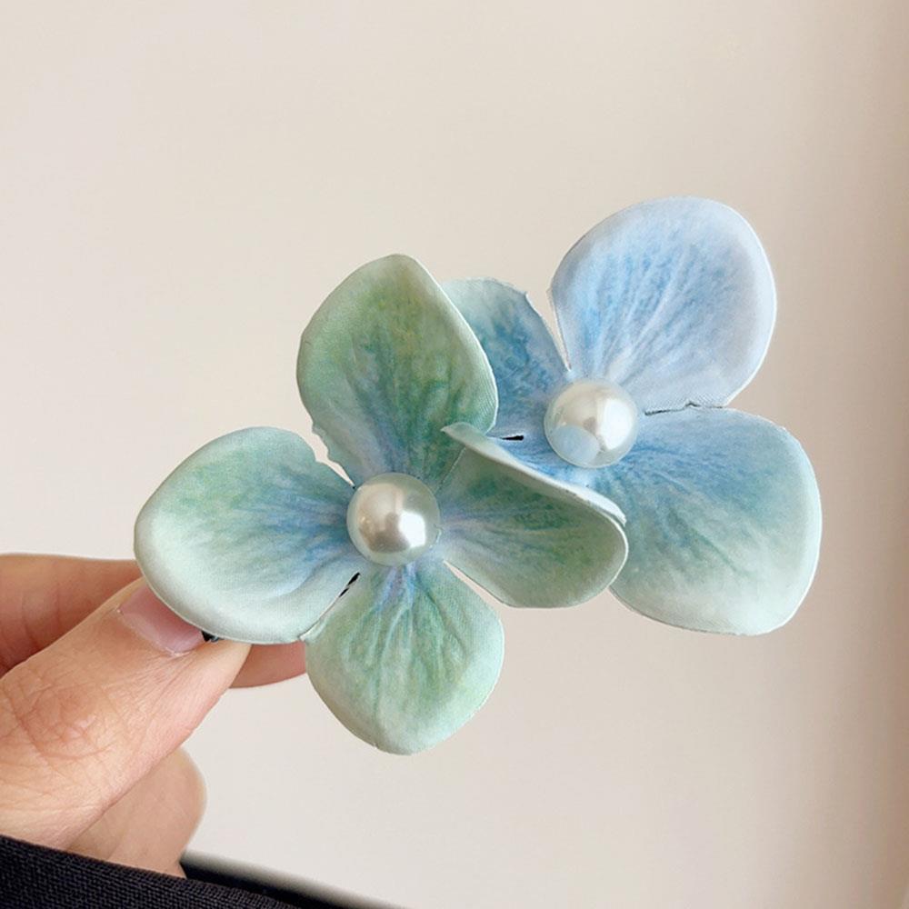 

Trendy Fairy Phalaenopsis Flower Duckbill Clip Flower Pearl Hairpin Butterfly Orchid Flower Bangs Side Clip Hair Accessories зелений
