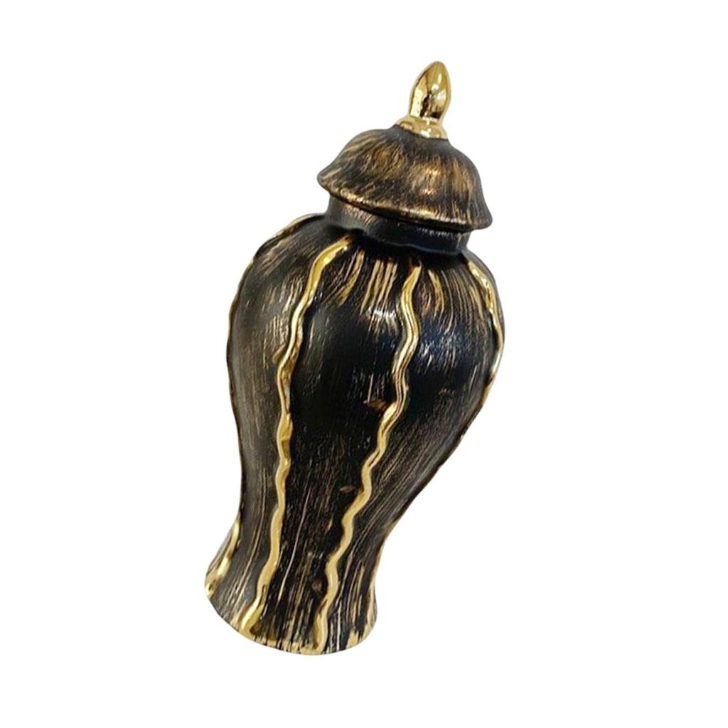 Ceramic Flower Vase with Lid for Display and Storage in Living Room or Office