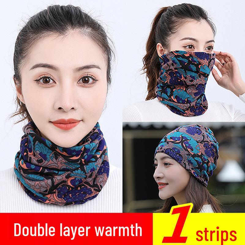 Women's Velvet-Lined Duckbill Cap & Versatile Scarf Hat for Autumn & Winter