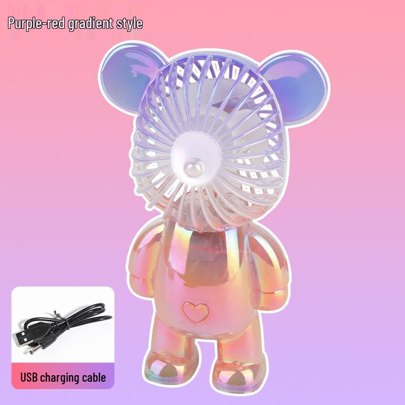 Mufeng Summer Jelly Bear USB Fan - Portable Desktop Fan for Dorms and Outdoors