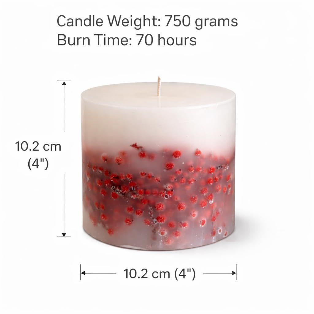 Berry Blush Botanical Candle, 70 Hour Burn Time | | Handcrafted with Natural Botanicals