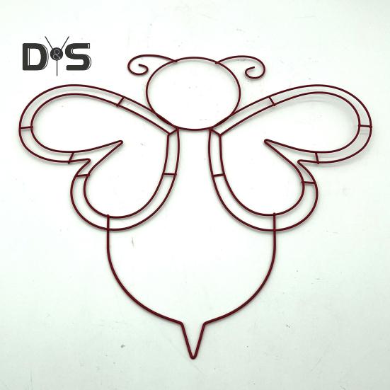 Bienenstock-Kranzrahmen, Herz-Metalldrahtform, bienenförmige Drahtrahmen-Kranzform für Blumenbänder, DIY-Kranz, Heimdekoration
