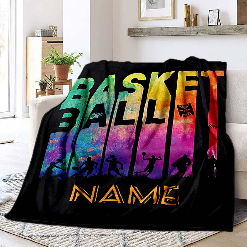Basketball Style Customize Your Name Outdoor Blanket Suitable For All Seasons Comfortable And Warm Soft Blanket Suitable For Travel Gifts For