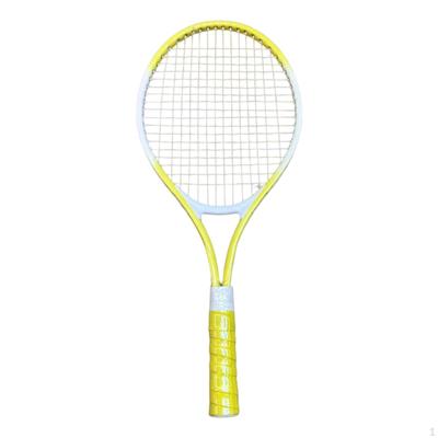 Lichtgewicht tennisracket met schokbestendig ontwerp en nylon snaren voor zomergebruik