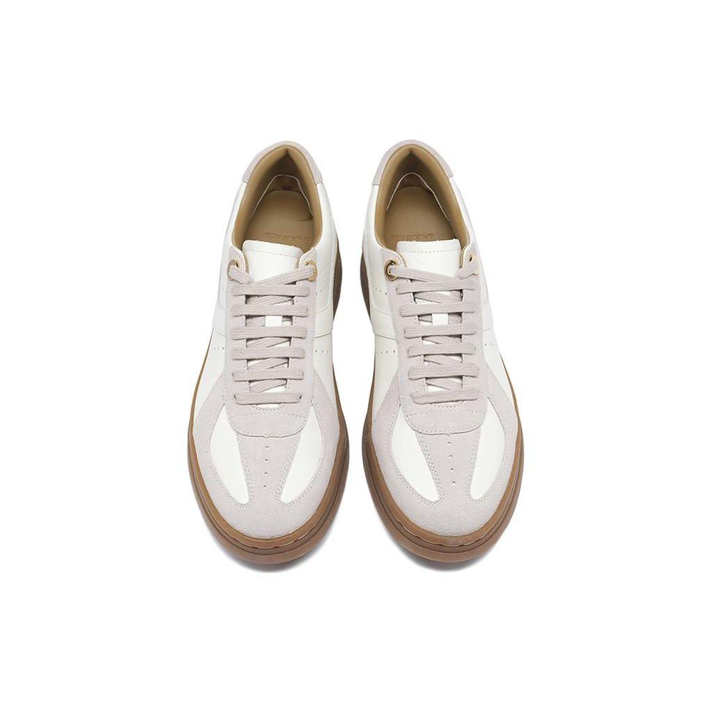 Li-Ning 1990 Anti-Slip Wear-Resistant Lightweight Low-Top Skate Shoes Women Sneakers White Gray ALHS028-2