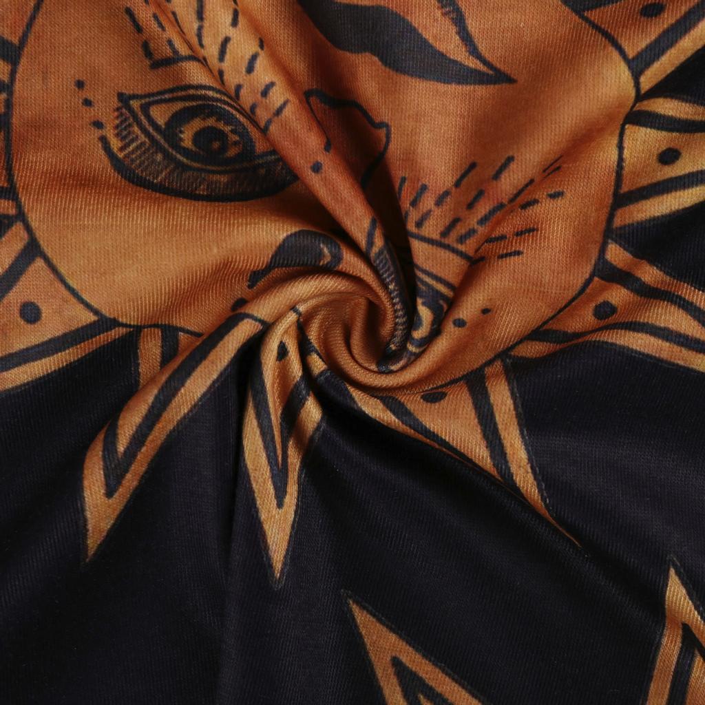 Pánská letní ležérní halenka s krátkým rukávem a kulatým výstřihem s 3D potiskem