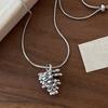 Adjustable Necklace with Silver Pine Cone Charm for Everyday Wear Versatile Styling Comfortable Designs
