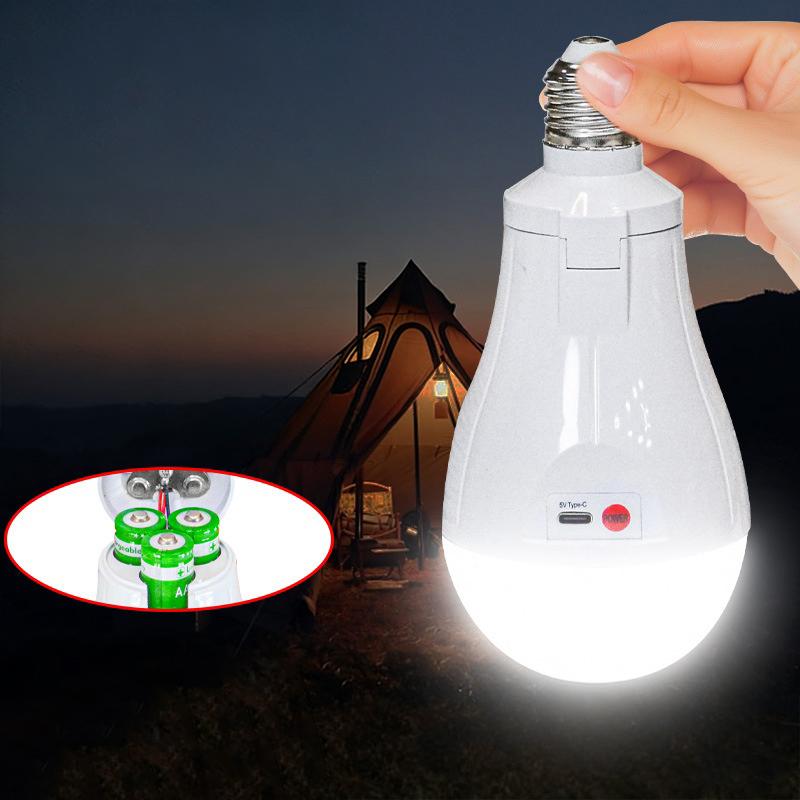 Flicker-Free Led Bulb Light Portable 20W 30W Emergency Bulb Courtyard Outdoor Bulb Power Failure Emergency